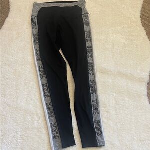 Pink. Victoria's Secret Black and Gray Leggings